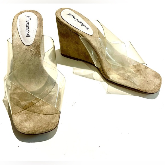 Jeffrey Campbell clear lucite wedges. Size 8.5. - Picture 1 of 9